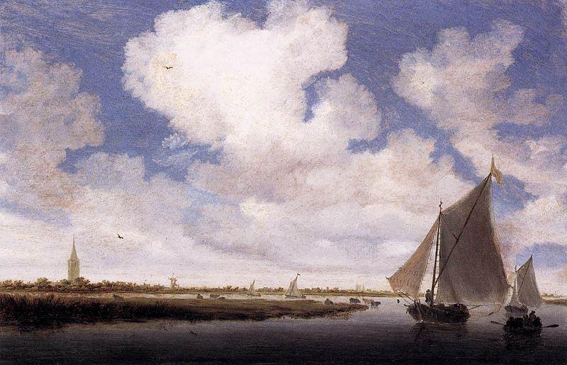 Salomon van Ruysdael Sailboats on the Wijkermeer oil painting picture